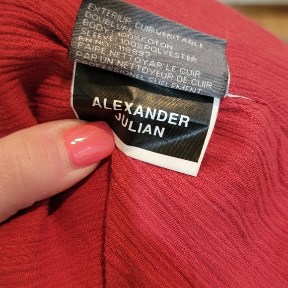 Alexander Julian red leather jacket - Picture 2 of 16